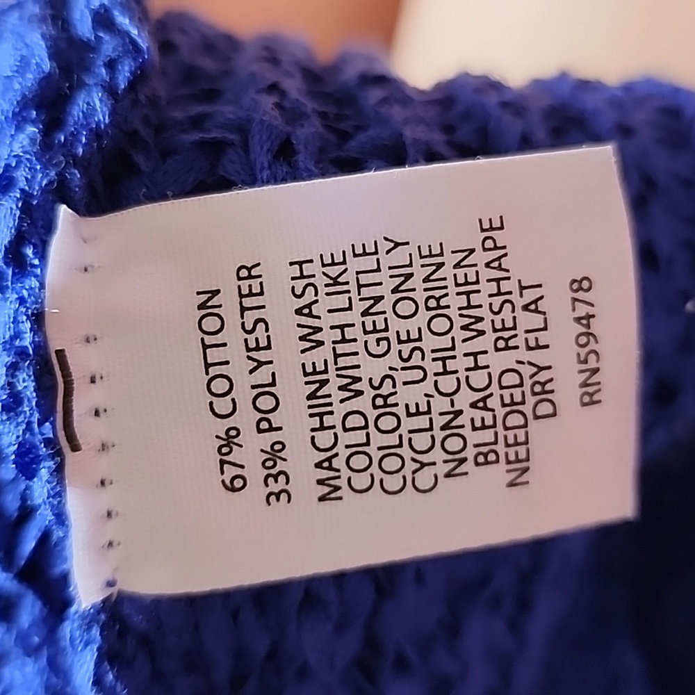 Royal Blue Single Button Lightweight Sweater - image 4